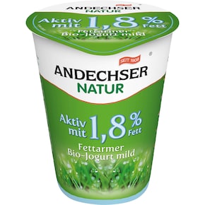 Andechser Natur Bio-Joghurt mild, 1,8 % Fett Bild 0