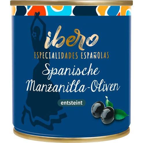 IBERO Spanische Manzanilla Oliven schwarz