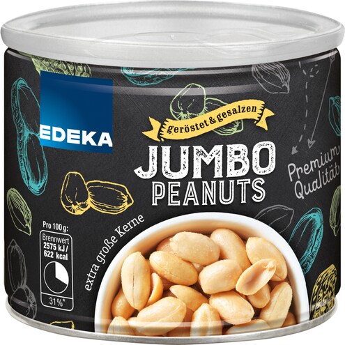 EDEKA Jumbo Peanuts, Erdnusskerne, geröstet & gesalzen
