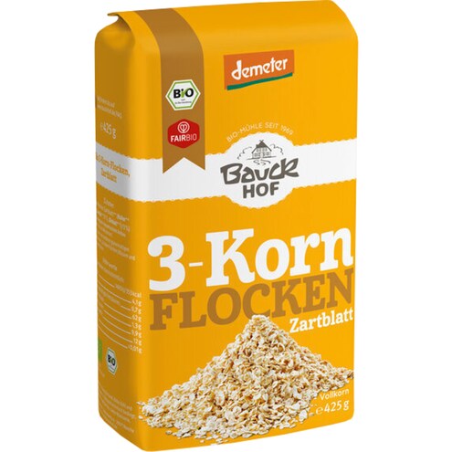 Bauckhof Demeter 3-Korn-Flocken Zartblatt