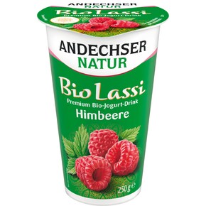 Andechser Natur Bio Lassi Jogurt-Drink Himbeere 3,5 % Fett Bild 0