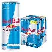 Red Bull Energy Drink Zuckerfrei 4er Pack 250ml Dosen EINWEG