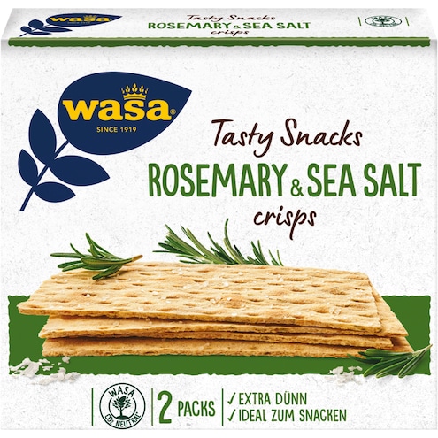 Wasa Tasty Snacks Crisps Rosemary & Sea Salt