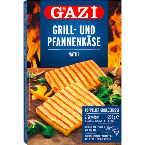 GAZi Grill- und Pfannenkäse "Natur" 45 % Fett i. Tr.