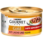 Purina Gourmet Gold Häppchen in Sauce Lachs & Huhn
