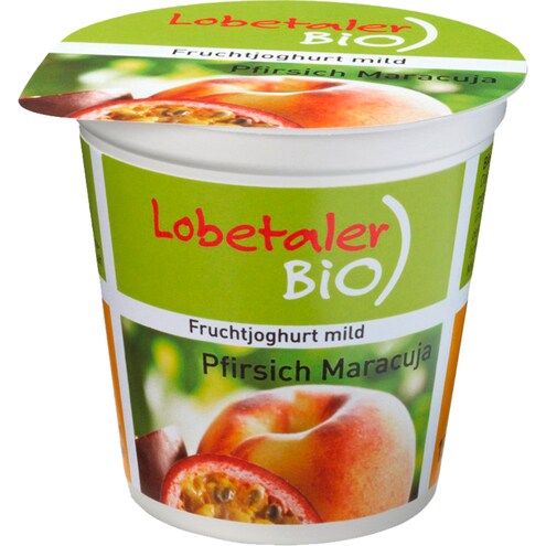Lobetaler Bio Fruchtjoghurt mild Pfirsich Maracuja 3,7 %