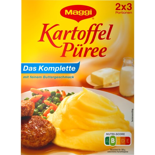 Maggi Kartoffel-Püree komplett mit feinem Buttergeschmack