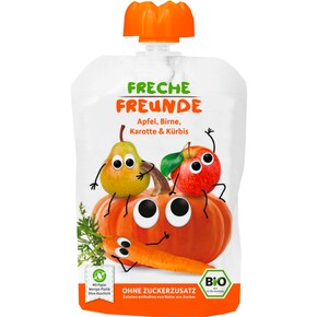 Freche Freunde Bio Quetschie Apfel, Birne, Karotte & Kürbis Bild 0