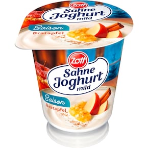 Zott Sahne-Joghurt mild Saison Bratapfel 10 % Fett Bild 0
