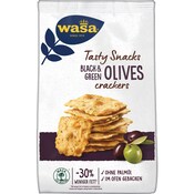 Wasa Tasty Snacks Crackers Black & Green Olives