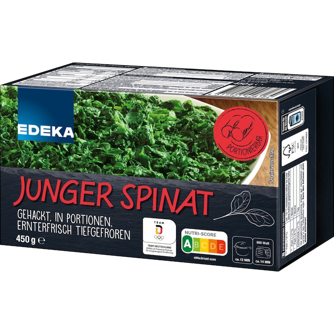 EDEKA Junger Spinat, gehackt, portionierbar | bei Bringmeister online ...