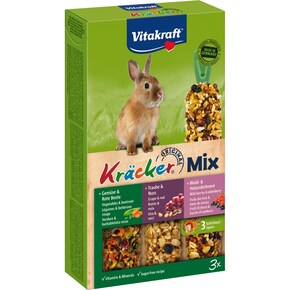 Vitakraft Kräcker Trio-Mix Gemüse/Nuß/Waldbeere für Zwergkaninchen Bild 0