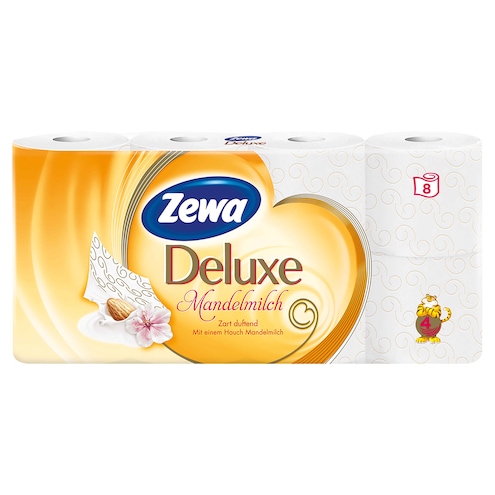 Zewa Deluxe Mandelmilch Toilettenpapier 4-lagig