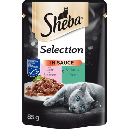 Sheba Delikates Duo in Sauce mit Lachs & Seelachs MSC