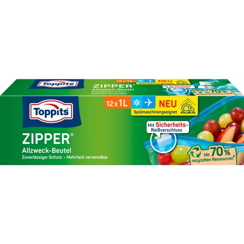 Toppits Zipper Allzweck-Beutel