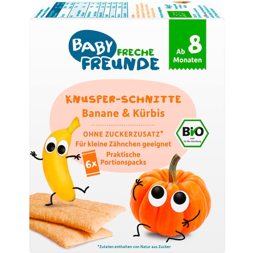 Freche Freunde Bio Knusper-Schnitte Banane & Kürbis