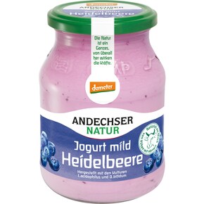 Andechser Natur Demeter Jogurt mild Heidelbeere 3,7 % Fett Bild 0