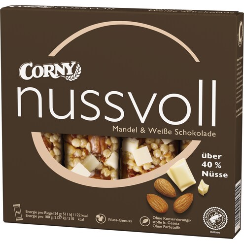 CORNY Nussvoll Mandel & Weiße Schokolade