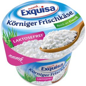 Exquisa Körniger Frischkäse Laktosefrei Natur, 4 % Fett Bild 0