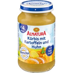Alnatura Demeter Kürbis mit Kartoffel und Huhn nach dem 4. Monat Bild 0