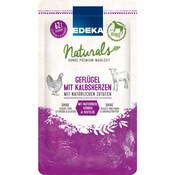 EDEKA Naturals Hunde Premium - Mahlzeit Geflügel mit Kalbsherzen,Naturreis, Kürbis & Distelöl