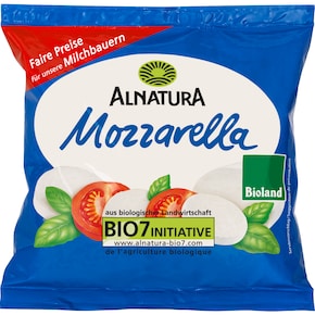 Alnatura Bio Mozzarella 45 % Fett i. Tr. Bild 0