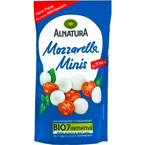 Alnatura Bio Mozzarella Minis 45 % Fett i. Tr.
