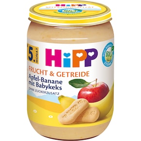 HiPP Bio Frucht & Getreide Apfel-Banane mit Babykeks ab 5. Monat Bild 0
