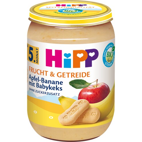 HiPP Bio Frucht & Getreide Apfel-Banane mit Babykeks ab 5. Monat