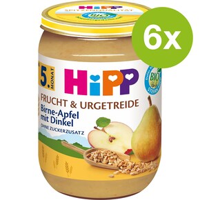 HiPP Bio Frucht & Urgetreide Birne in Apfel mit Dinkel nach 4. Monat Bild 0