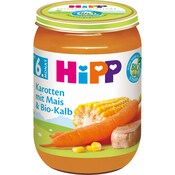 HiPP Bio Karotten mit Mais und Bio-Kalb ab 6. Monat