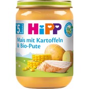 HiPP Bio Mais mit Kartoffelpüree und Bio-Pute ab 5. Monat