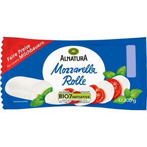 Alnatura Bio Mozzarella Rolle 45 % Fett i. Tr. Bild 0