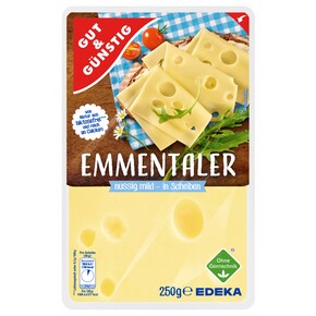 GUT&GÜNSTIG Emmentaler in Scheiben 45% Fett i. Tr. Bild 0