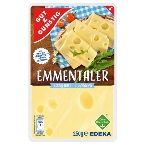 GUT&GÜNSTIG Emmentaler in Scheiben 45% Fett i. Tr.
