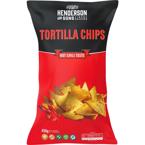 Henderson and Sons Tortilla Chips Hot Chili