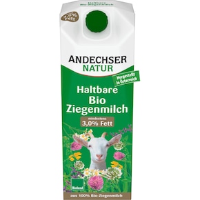 Andechser Natur Bio haltbare Ziegenmilch 3,0 % Fett Bild 0