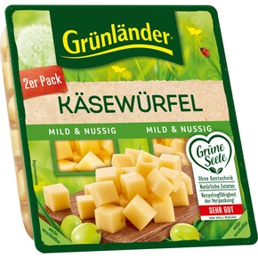 Grünländer Käsewürfel Mild & Nussig 48 % Fett i. Tr. Bild 0