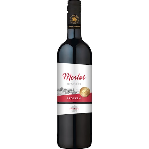 Wein-Genuss Merlot IGP Vin de Pays d’Oc rot