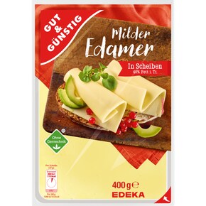 GUT&GÜNSTIG Edamer in Scheiben 40% Fett  i. Tr. Bild 0