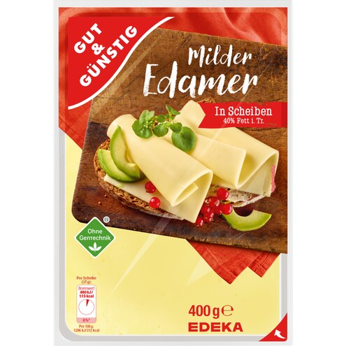 GUT&GÜNSTIG Edamer in Scheiben 40% Fett  i. Tr.