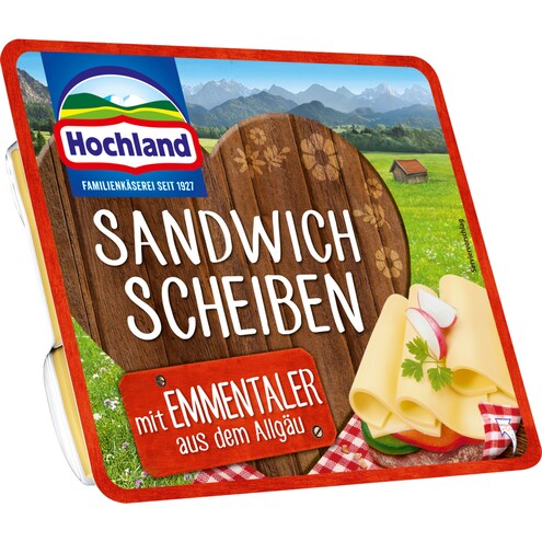 Hochland Sandwich Scheiben mit Emmentaler 47 % Fett i. Tr.