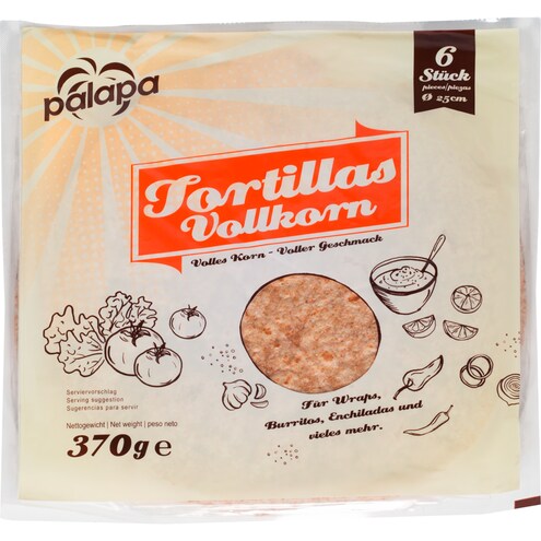 Palapa Tortillas Vollkorn frisch 25 cm