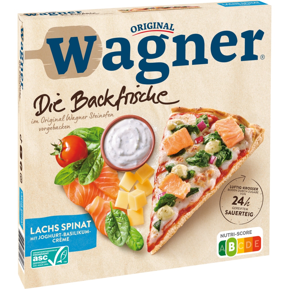 Original Wagner Bringmeister Spinat Lachs ASC | bestellen! Backfrische bei online Die