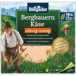 Bergader Bergbauern Käse würzig-nussig Scheiben 48 % Fett i. Tr. Bild 0