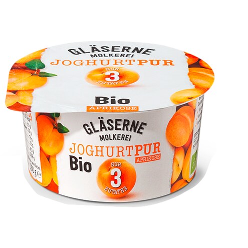 Gläserne Molkerei Bio Joghurtpur Aprikose 3,8 % Fett