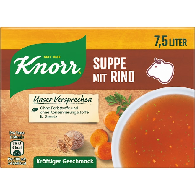 Knorr Fleisch Bouillon Suppe mit Rind | bei Bringmeister online bestellen!