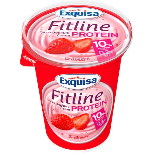 Exquisa Fitline Quark-Joghurt-Creme Protein Erdbeere 0,2 % Fett