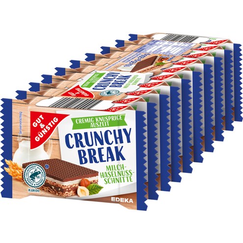GUT&GÜNSTIG Crunchy Break Milch-Haselnuss-Waffel