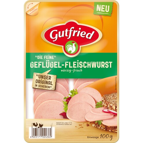 Gutfried Geflügel Geflügel Fleischwurst "Die Feine"